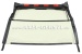 Convertible top w. front bow + middle stick, black / red