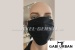Máscara facial con banda elástica, tejido negro