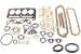 Set of engine gaskets with radial shaft seal rings