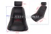 Bucket seat complete set, black leather (in pairs)