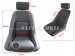 Bucket seat with headrest, black artificial leather
