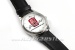 Horloge avec logo Axel Gerstl, rouge, avec bracelet en cuir