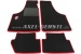 Giannini foot-mats with logo, small (red/black)