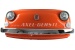 Wand-Deko "Fiat-500-Frontmaske" orange, inkl. Beleuchtung