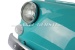 Wanddecoratie "Fiat 500 frontmasker" turquoise, incl. verlic