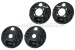 Brake backing plate set, 2 x front and 2 x back (4 pieces)