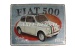 Vintage style metal plate "FIAT 500 TURIN ITALIA 1957"