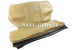Seat covers, beige (white top edge) artificial leather f./b.
