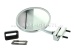 Wing mirror f. door rabbet mounting, chrome, round, d=125 mm