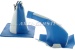 Boot for gear shift lever / handbrake lever,2 pc, blue/white