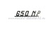 Emblème "650 NP" pour le tableau de bord