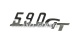Emblema trasero "590 GT" para el capó