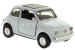 Model car Fiat 500 F, white, 1:32, injection molding/plastic