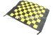Convertible top w. front bow + middle stick, black/yellow