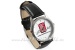 Wrist watch 'Axel Gerstl'-logo, red, with leather strap