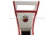 Radio housing "ABARTH" white & red imitation leather cover