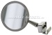 Wing mirror for door rabbet mounting, chrome, round, dia.100