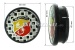 Cubre-ruedas "Abarth", escudo sobre diseño a cuadros, 50 mm
